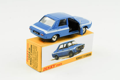 1:43 Renault 12 Gordini azul rayas blancas Dinky Toys Atlas 1424 G