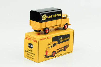 1:43 Camión Ford Bache Calberson amarillo Dinky Toys Atlas 25 JJ