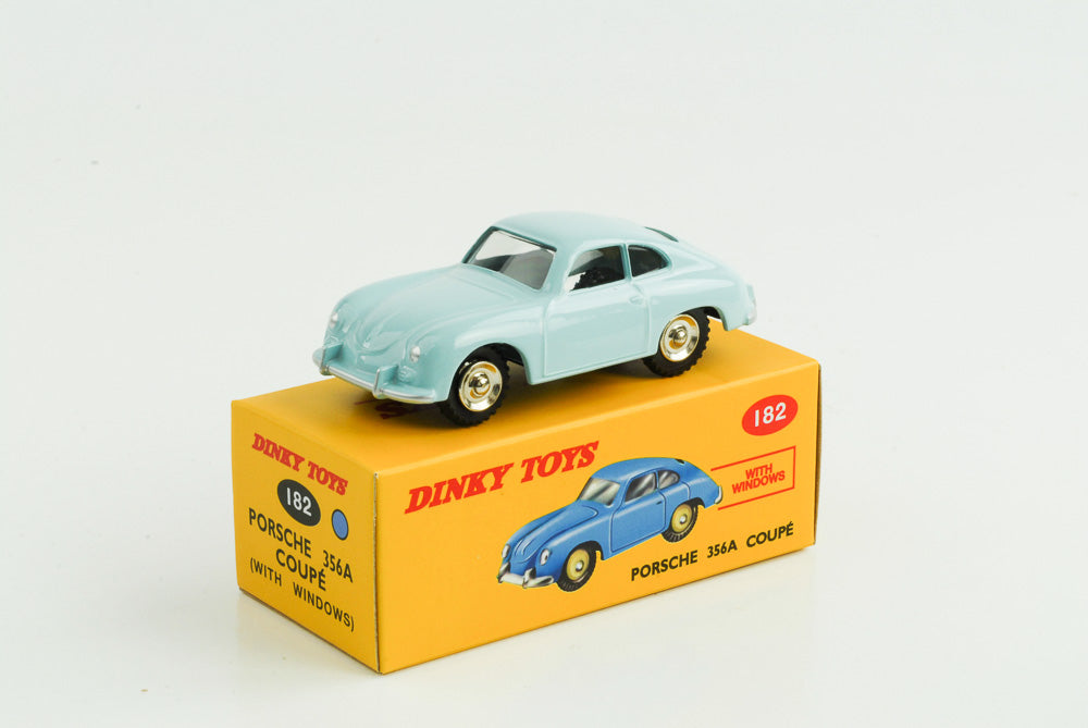 1:43 Porsche 356A Coupe blue with window Dinky Toys DeAgostini Norev 182