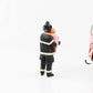 1:18 Figure Fire Department Firefighter Fireman with Child American Diorama Figures