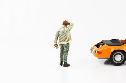 1:18 Figur Auto Mechanic - Mechaniker Joe schwitzt American Diorama Figuren