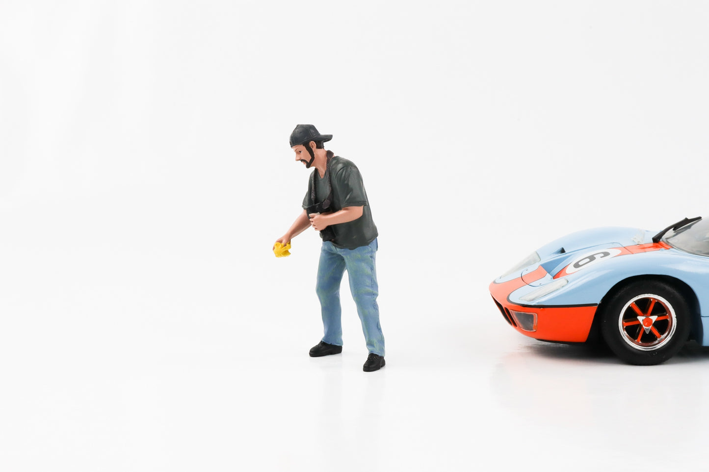 1:18 Figur Weekend Car Show Race Fotograf Putzlappen American Diorama VII Figuren