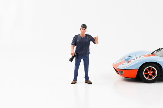 1:18 Figur Weekend Car Show Fotograf mit Cap American Diorama V Figuren