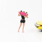 1:18 Figur Skateboarder - Frau mit Top und Shorts American Diorama I Figuren