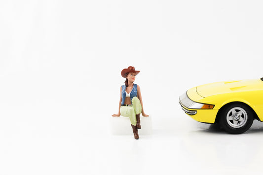 1:18 Figur The Western Style Cowgirl sitzend American Diorama VI Figuren