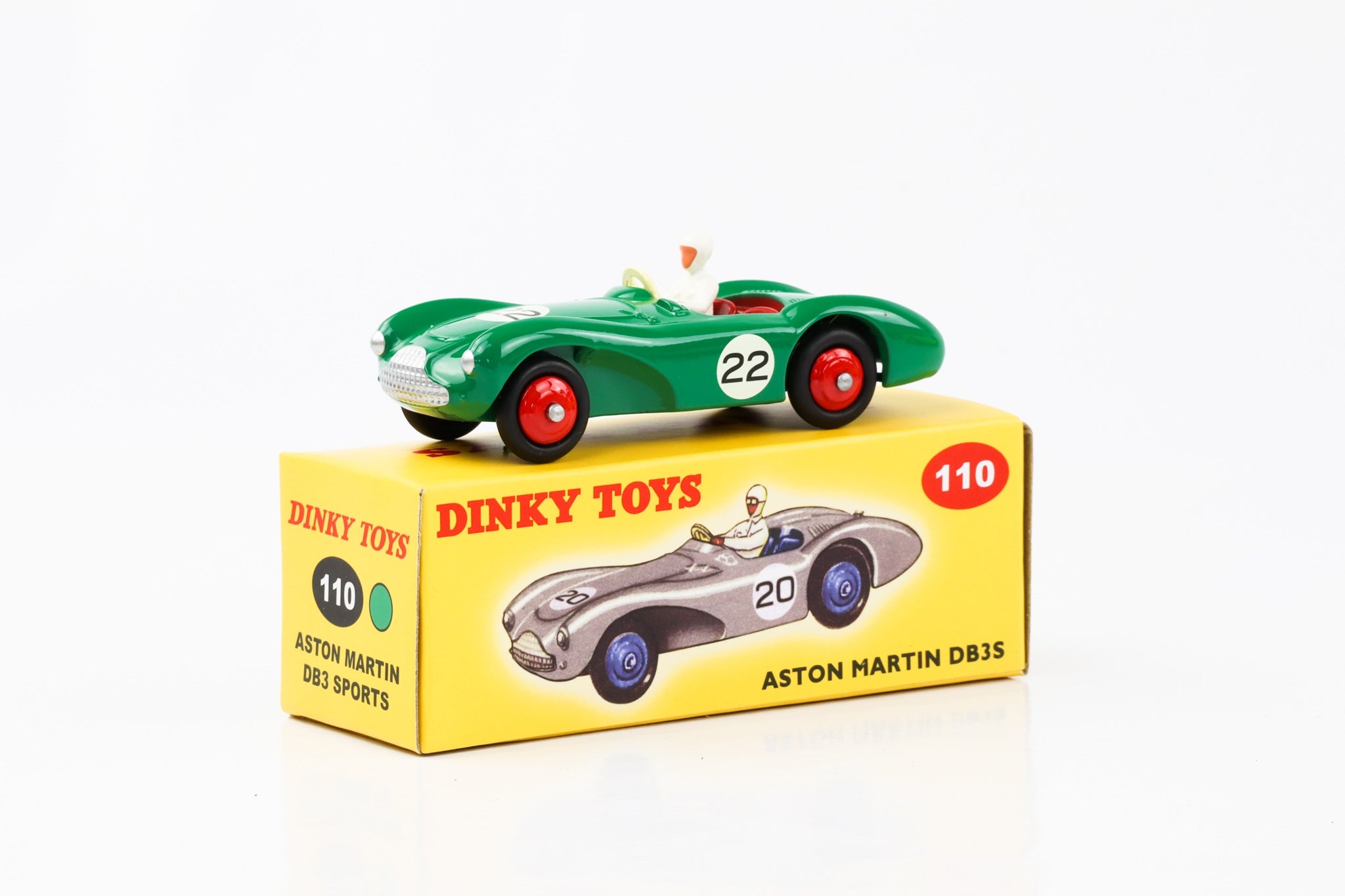 1 43 Aston Martin DB3 Sports 22 grun Dinky Toys DeAgostini 110 motor circuit