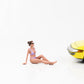 1:18 Figure Beach Girls Carol seated purple Bikini American Diorama Figures