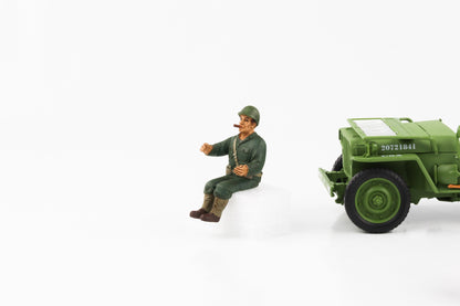 1:18 Figur WWII USA Soldier III Fahrer American Diorama Figuren