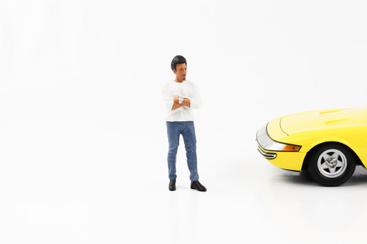 1:18 Figur Car Meet 3 Mann mit Schnurrbart American Diorama Figuren