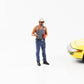 1:18 figure man camper with cap, cigar and can american diorama figures