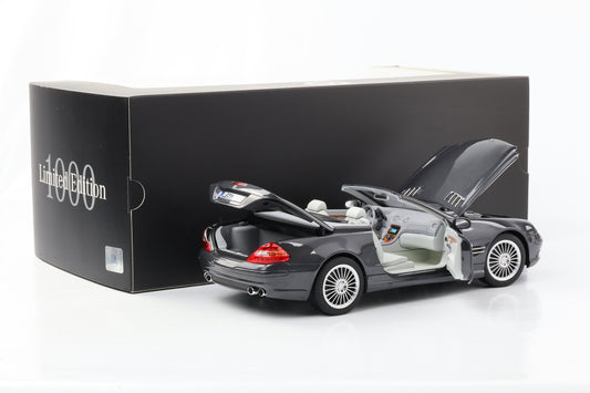 1:18 Norev Mercedes-Benz SL55 AMG R230 mit Hardtop obsidianschwarz Dealer