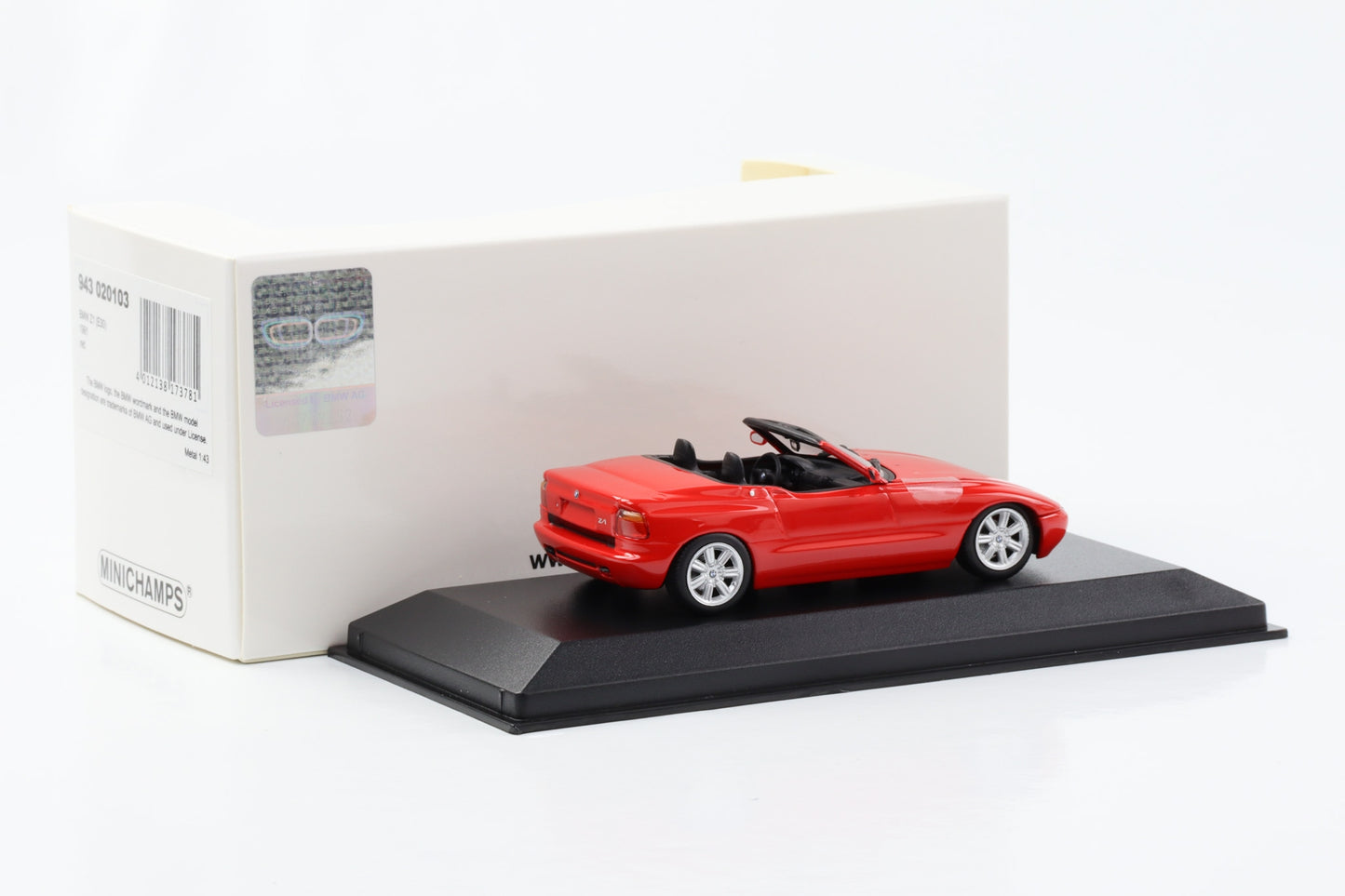1:43 BMW Z1 Roadster rot 1991 Minichamps limited