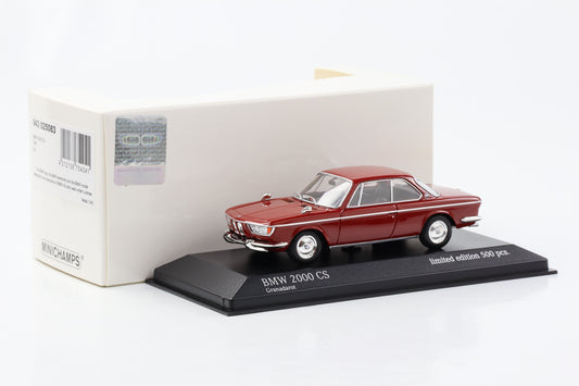 1:43 BMW 2000 CS Granada Rojo 1967 Minichamps diecast limitado