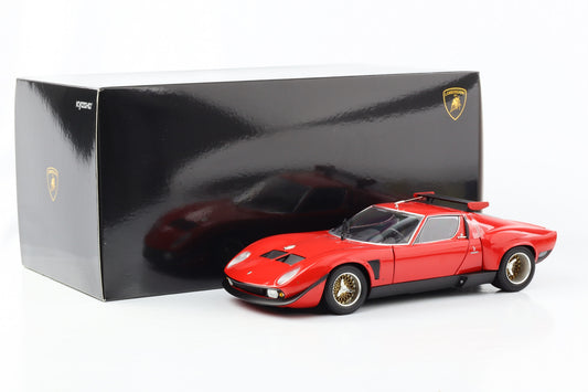 1:18 Lamborghini Miura SVR rouge noir R Kyosho ouverture complète KS08319R