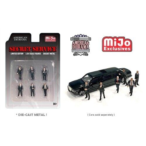 1:64 Figur 6 Secret Service Figuren Set American Diorama Mijo